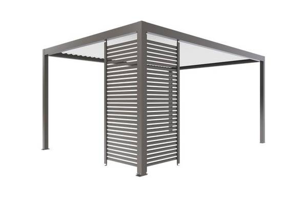 Paroi Ajourée Fixe Aluminium Gris 96cm Pour Pergola S et SV ORIAL Made in France - Image 2