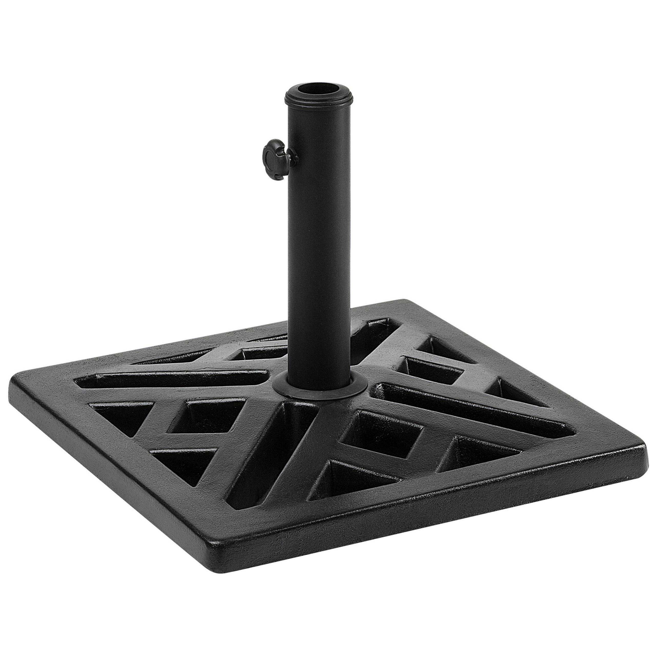 Beliani - Pied de Parasol Carré en Béton Noir à Motifs 46 x 46 cm Structure Solide et Stable de 17 kg Beliani - Imagen 4