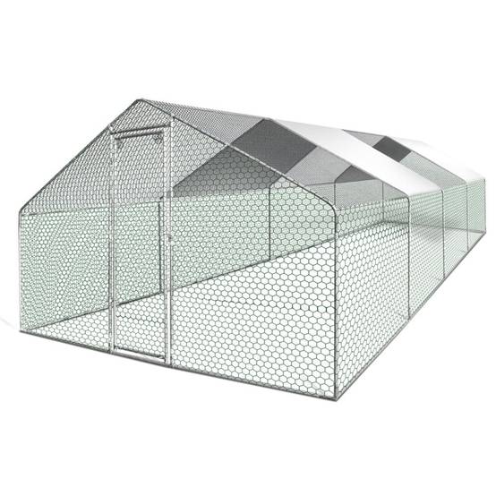 Enclos poulailler extérieur 24 m² grillagé galvanisé sécurisé montage facile – Terre Jardin - Image 1