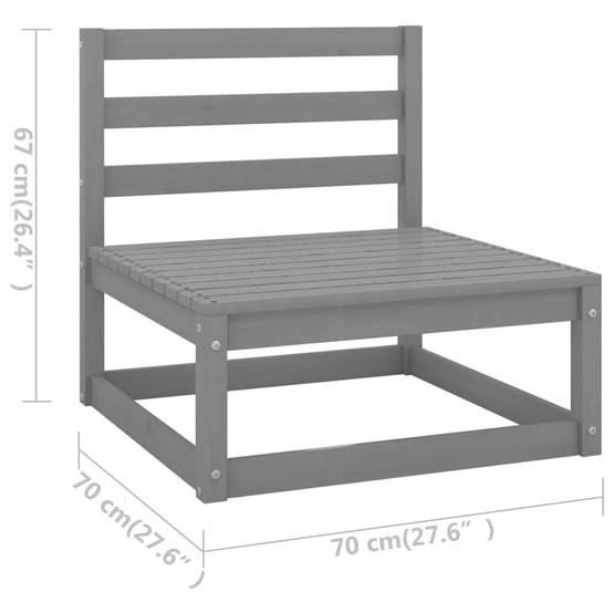 Helloshop26 - Salon de jardin meuble d'extérieur ensemble de mobilier 8 pièces avec coussins bois de pin massif - Imagen 7