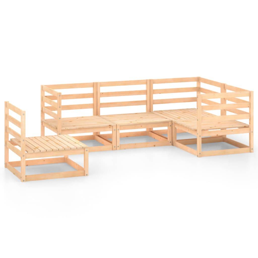 Helloshop26 - Salon de jardin meuble d'extérieur ensemble de mobilier 5 pièces bois de pin massif - Imagen 1