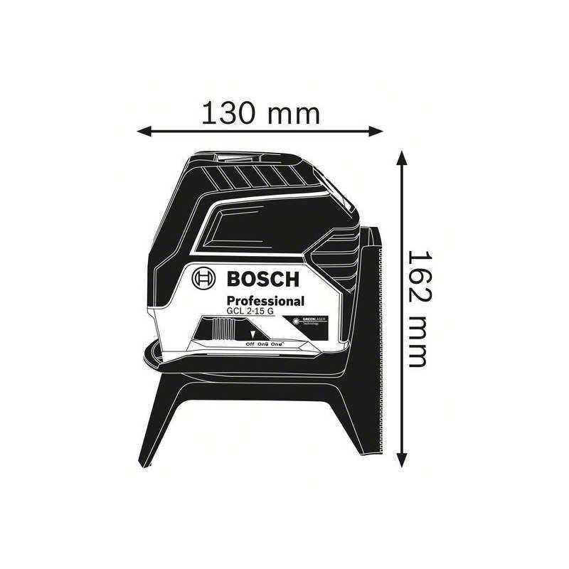 Bosch - Laser points et lignes GCL 2-15 G Professional + 3 piles 1,5V + coffret - BOSCH - 0601066J00 - Imagen 4
