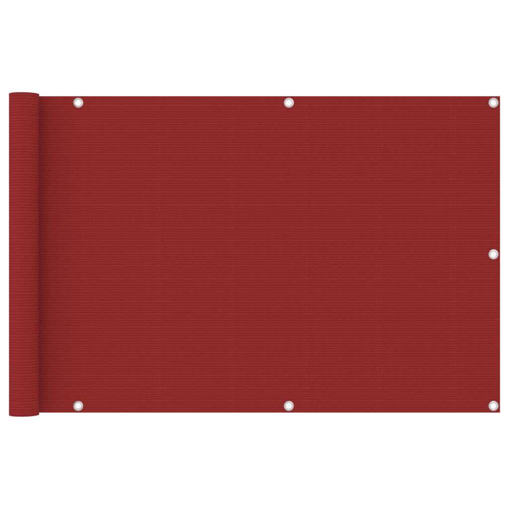 Helloshop26 - Écran de balcon brise pare vue protection confidentialité 90 x 400 cm PEHD rouge - Imagen 1