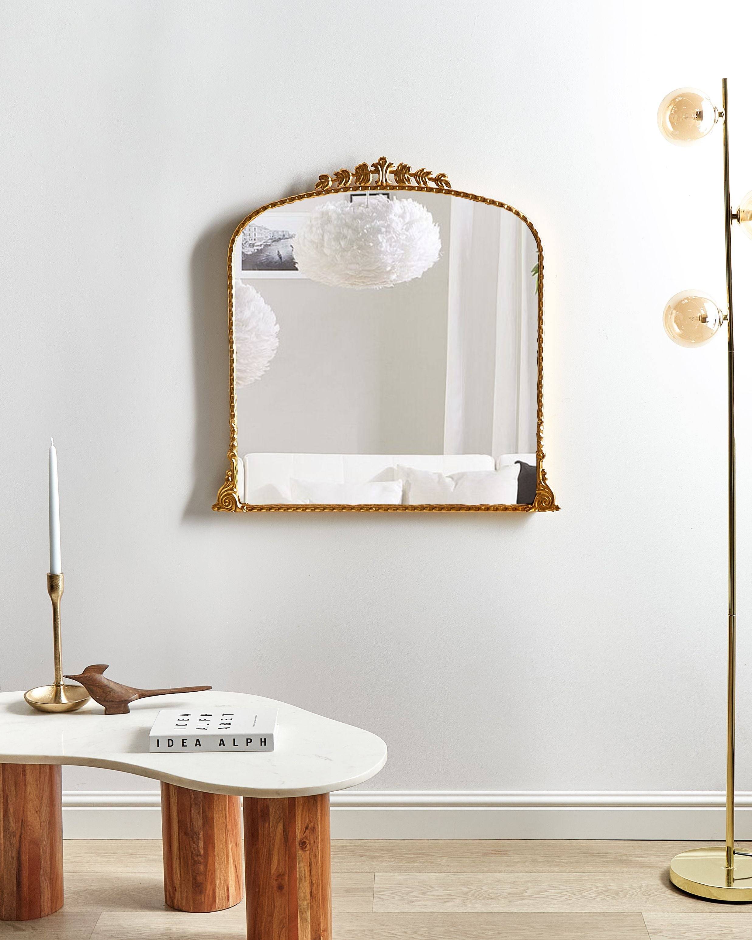 Beliani - Miroir Métal Doré LIVRY - 71x3x71- Beliani