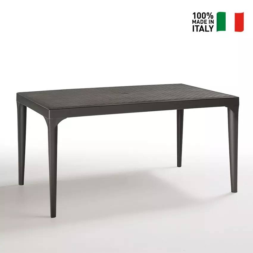 Bica - Table rectangulaire d'extérieur 150x90cm jardin bar restaurant Annwn - Image 3