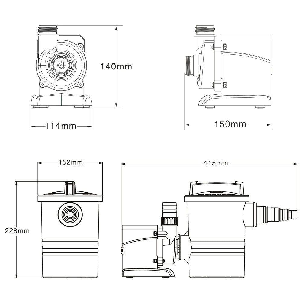 Helloshop26 - Pompe de piscine 4500 litres par heure circulation 50 watts avec filtre eco - Imagen 5