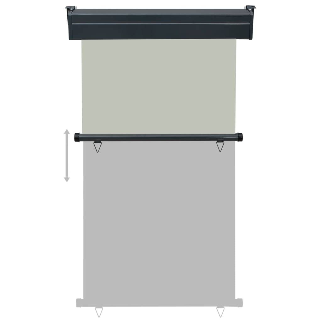 Helloshop26 - Auvent latéral de balcon 100 x 250 cm gris - Imagen 5