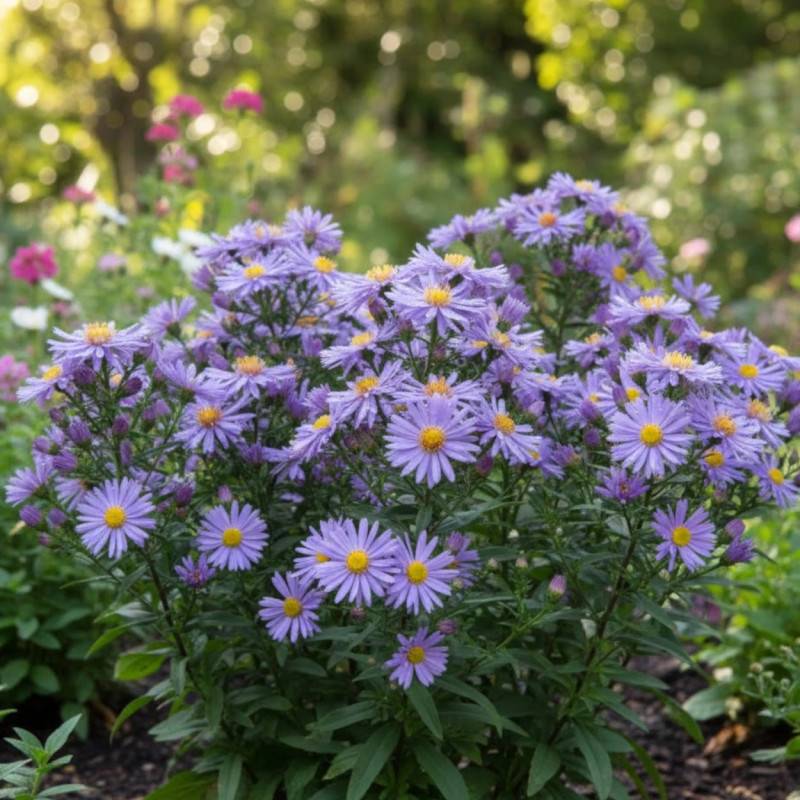Aster d'automne Prof. Anton Kippenberg, Aster dumosus à fleurs Bleue/ - feuillage Caduc - Godet - 5/20 cm - Imagen 3