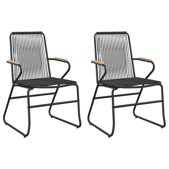 Vidaxl - Ensemble à manger de jardin 3 pcs-Salons de jardin noir rotin PVC 675275 - Image 4