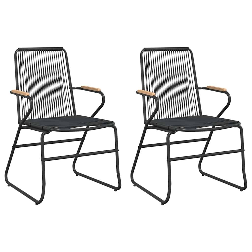 Vidaxl - Ensemble à manger de jardin 3 pcs-Salons de jardin noir rotin PVC 675275 - Image 4
