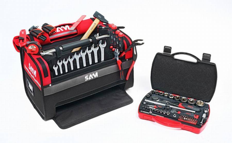 Caisse à outils textile 39L + 100 Outils de maintenance SAM OUTILLAGE - CP-100-BAG1N - Imagen 1