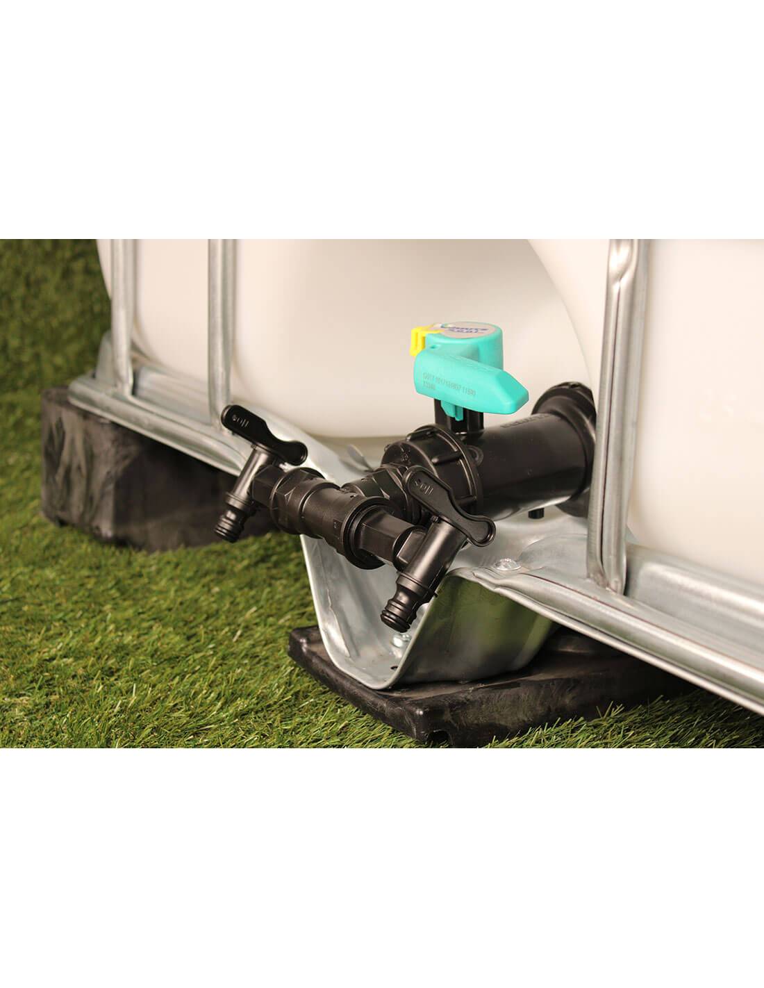 Raccord cuve eau S60X6 - 2 Robinets avec Nez (type Gardena) - Imagen 2