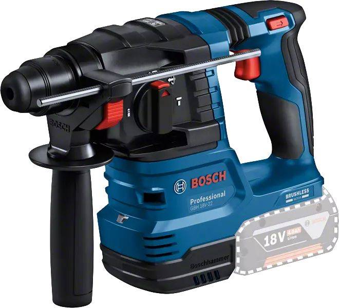 Bosch Professional - Perforateur SDS Plus 18V GBH 18V-22 (Sans batterie ni chargeur) en L-BOXX - BOSCH - 0611924001 - Imagen 2