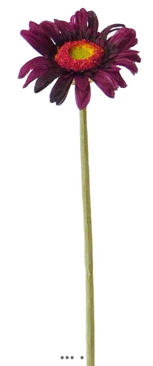 Gerbera artificiel H 48 cm D 8 cm superbe Aubergine - couleur: Aubergine - Image 1