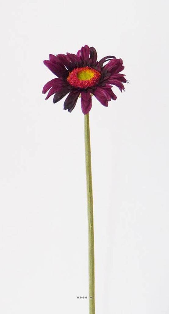 Gerbera artificiel H 48 cm D 8 cm superbe Aubergine - couleur: Aubergine - Image 2