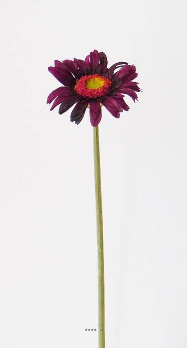 Gerbera artificiel H 48 cm D 8 cm superbe Aubergine - couleur: Aubergine - Image 2