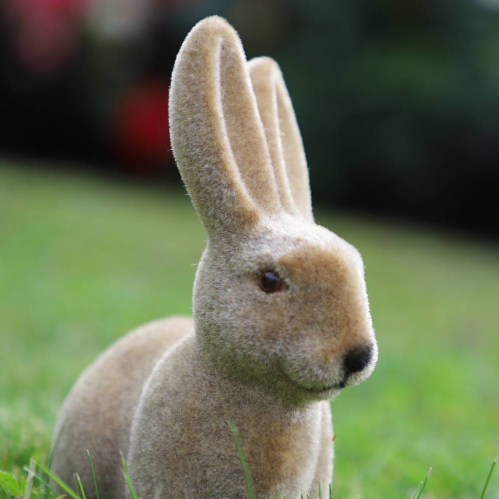 ~ Lapin en feutrine marron 12 x 8 x 15 cm Chemin de campagne - Imagen 2