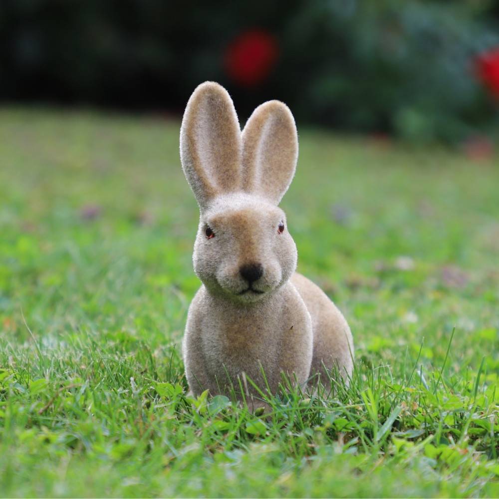 ~ Lapin en feutrine marron 12 x 8 x 15 cm Chemin de campagne - Imagen 7