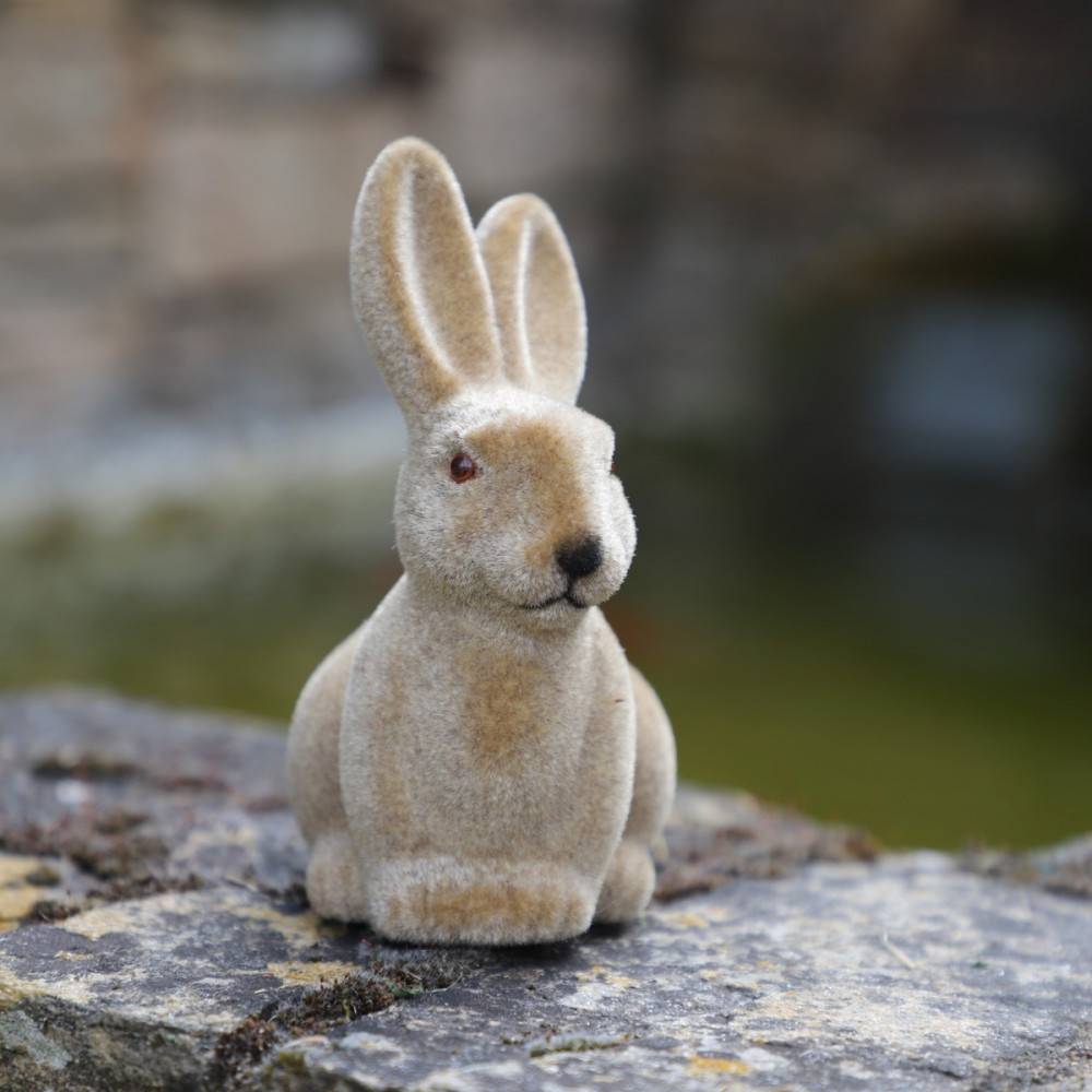 ~ Lapin en feutrine marron 12 x 8 x 15 cm Chemin de campagne - Imagen 4