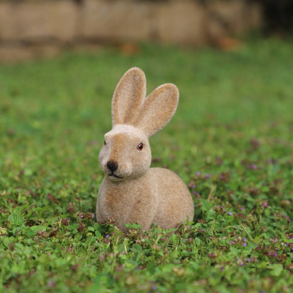 ~ Lapin en feutrine marron 12 x 8 x 15 cm Chemin de campagne - Imagen 3
