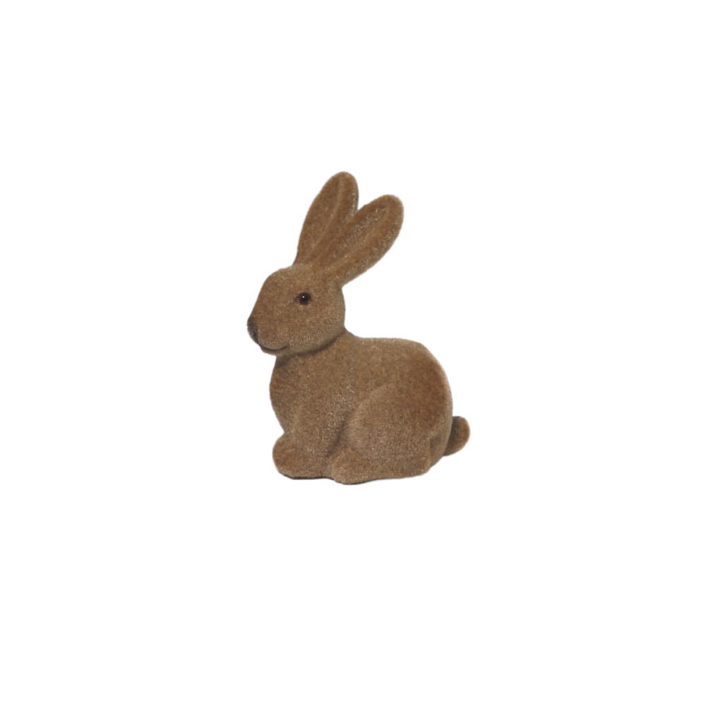 ~ Lapin en feutrine marron 12 x 8 x 15 cm Chemin de campagne - Imagen 1