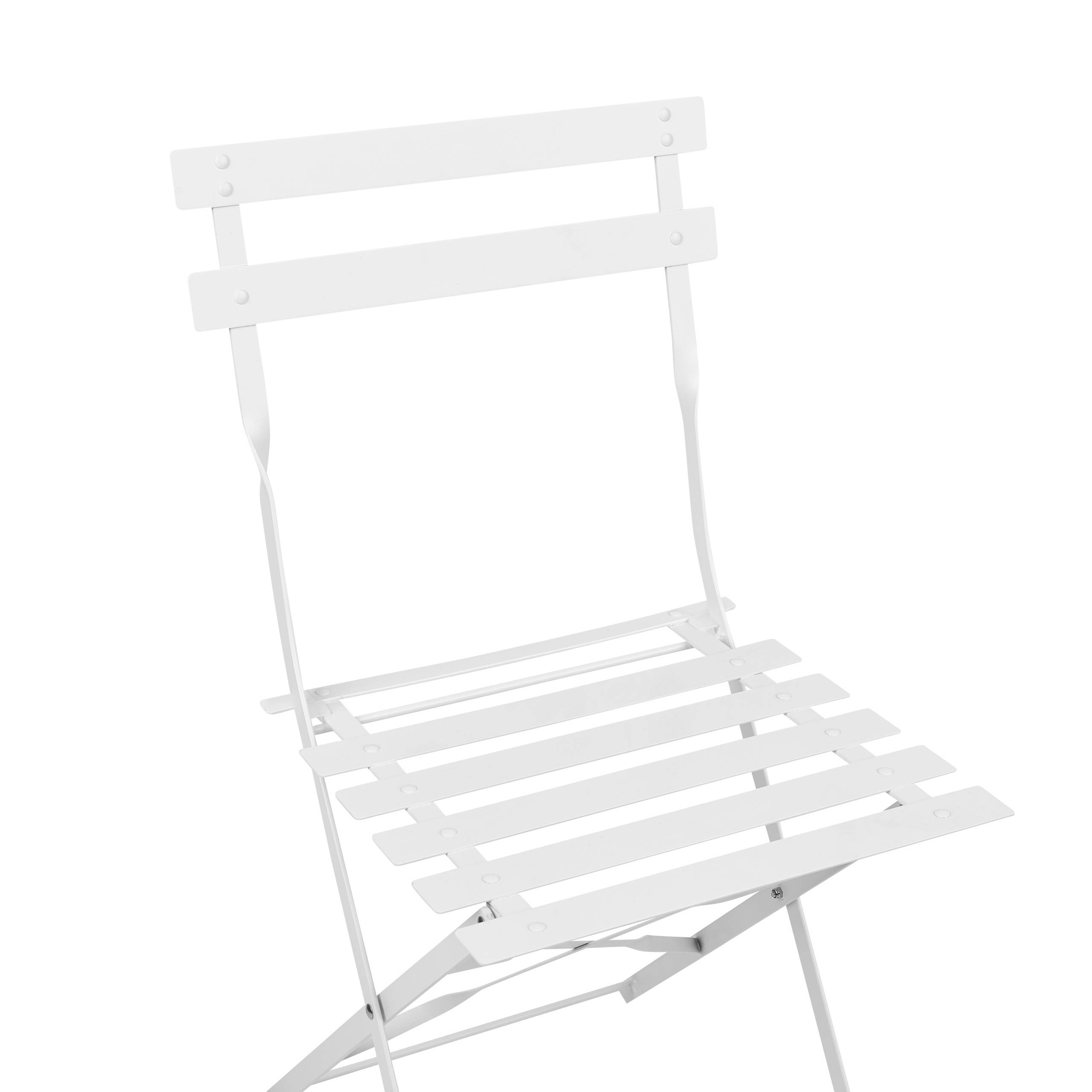 Beliani - Set de bistrot, 2 Personnes Acier Blanc FIORI - Beliani - Imagen 8