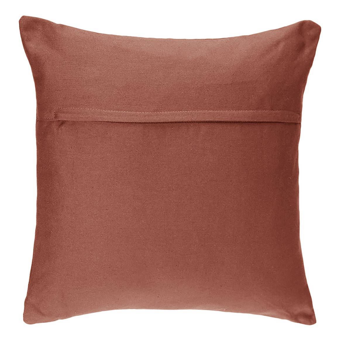 Atmosphera - Coussin déhoussable coton rose terracotta 38x38cm - Atmosphera Créateur d'intérieur - Imagen 2
