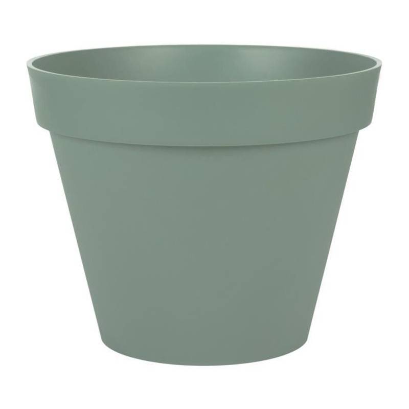 EDA Plastiques - Eda Plastique - Pot De Fleur Rond Toscane - O 40 X H31 Cm - 23 L - Vert Laurier