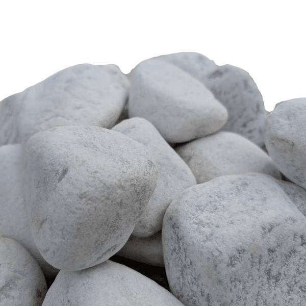 King Matériaux - Galet blanc 60/100 mm – Lot 5 sacs +/- 25 kg