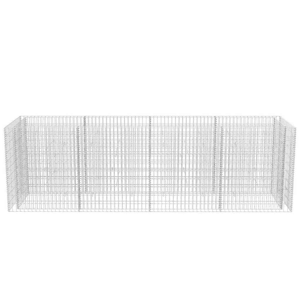 Helloshop26 - Jardinière lit surélevé plantes fleurs jardin à gabion acier 360 x 90 x 100 cm - Imagen 3