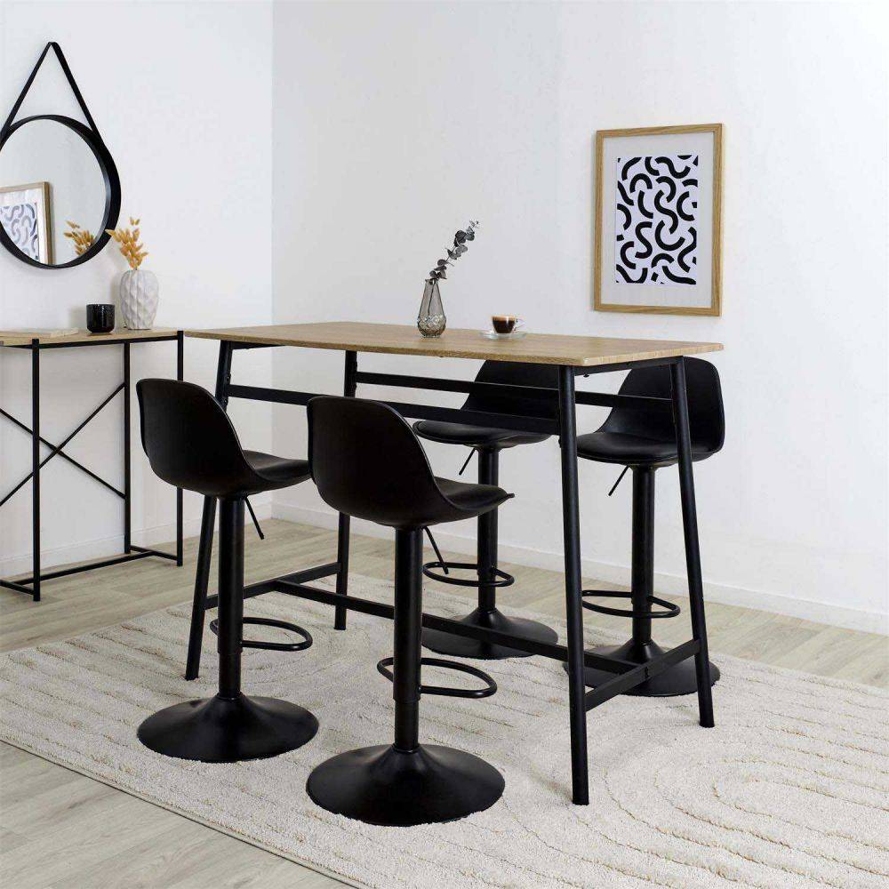 The Home Deco Factory - Table mange debout en bois et métal Loka - Image 2