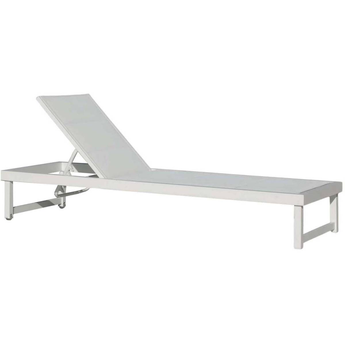 Hevea - Bain de soleil en aluminium Cancun Blanc - Imagen 1