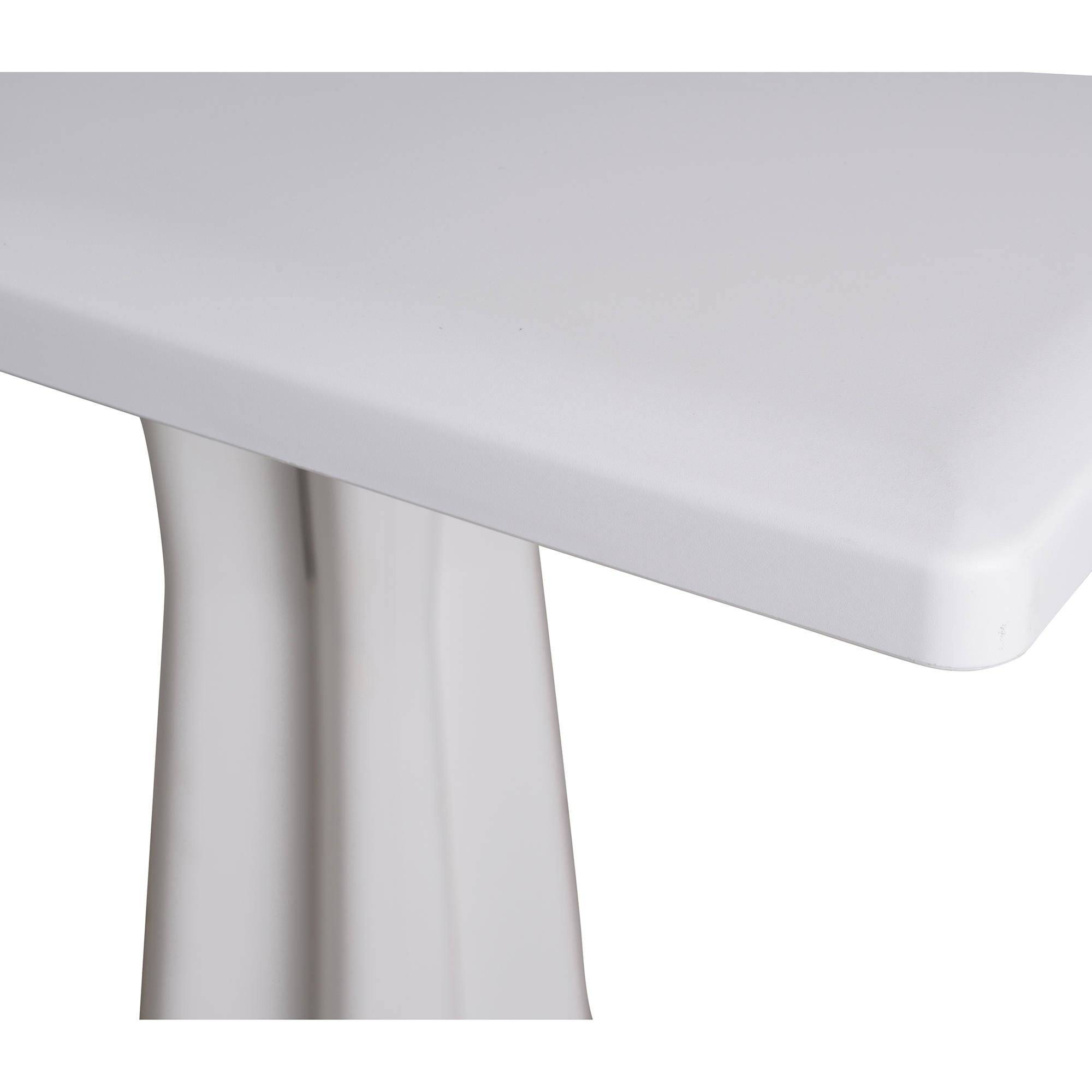Dmora - Table d'extérieur Trani, Étagère carrée fixe, Table de jardin polyvalente, 100% Made in Italy, 70x70h72 cm, Blanc - Imagen 6