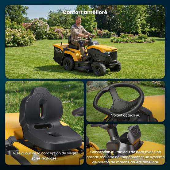 Stiga - Tondeuse Estate 384, 432cc, collecteur 240L, kit mulching - STIGA - Image 5