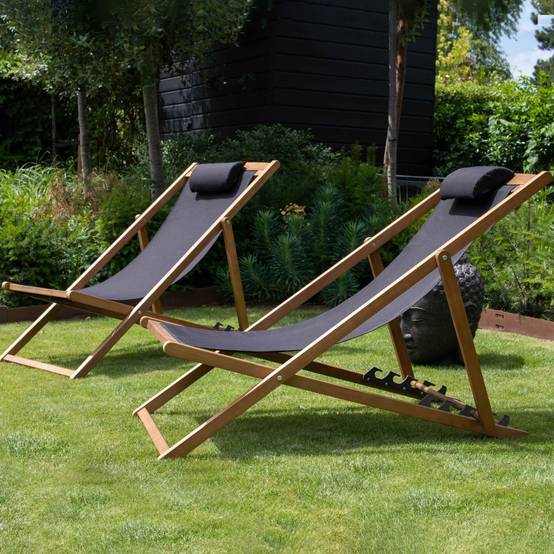 Oviala - Lot de 2 chiliennes eucalyptus noir Socoa - Oviala - Imagen 6