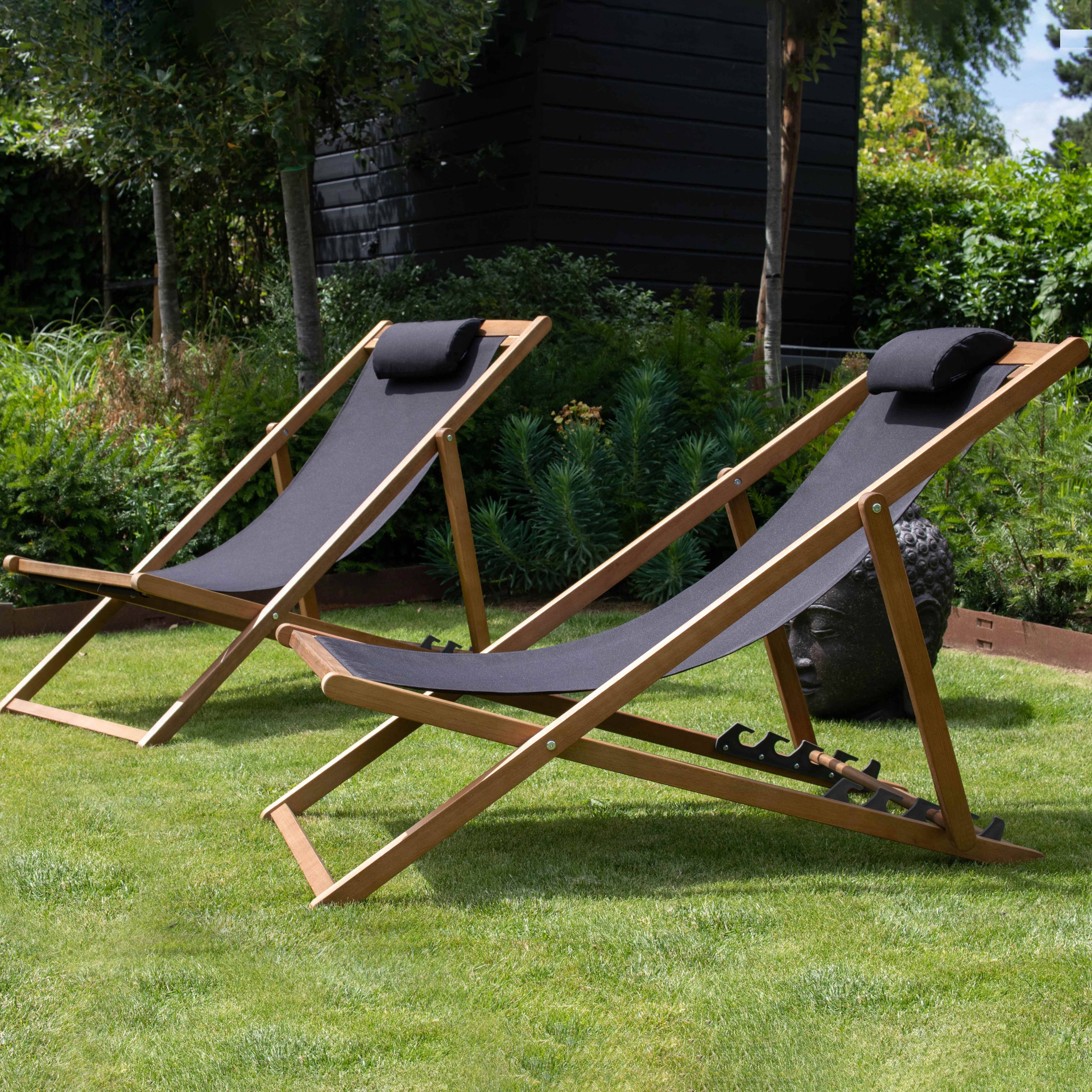 Oviala - Lot de 2 chiliennes eucalyptus noir Socoa - Oviala - Imagen 6