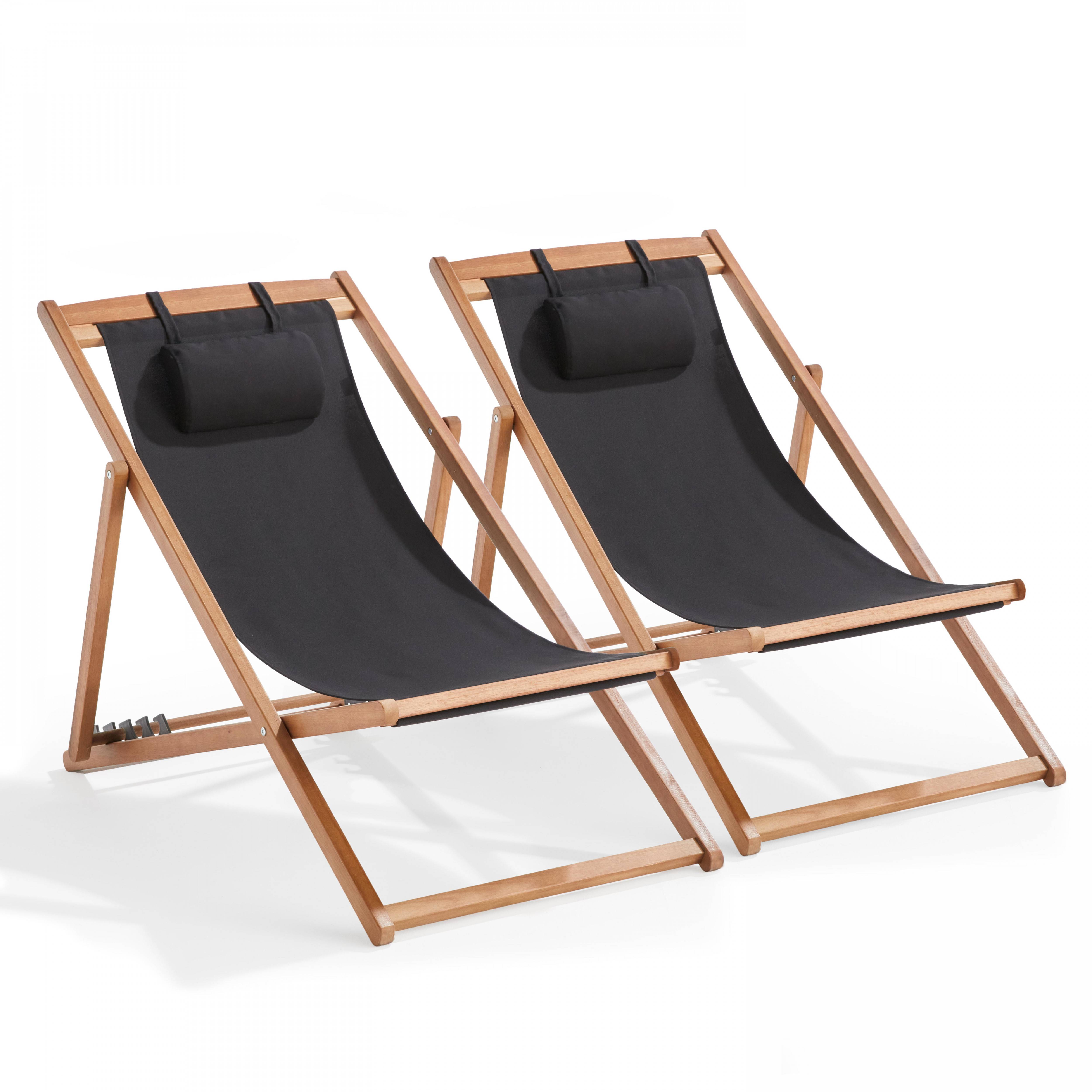 Oviala - Lot de 2 chiliennes eucalyptus noir Socoa - Oviala - Imagen 1