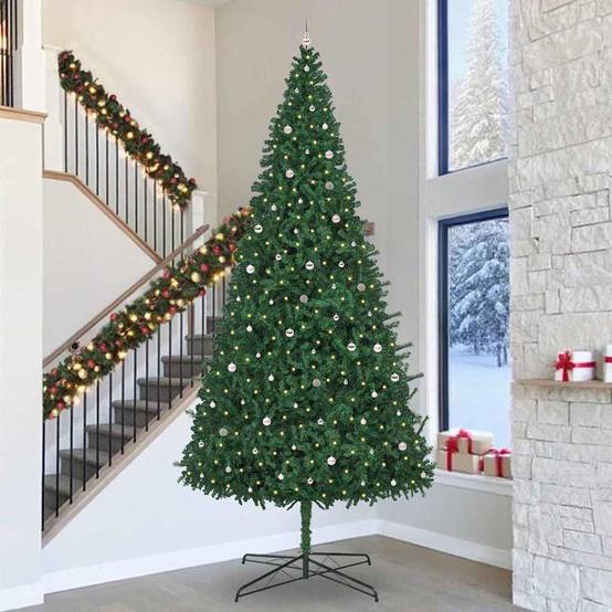 ComfortXL - Très Grand Sapin de Noël Artificiel 4m, Lumineux et Entièrement Décoré Vert – ComfortXL Outdoor Living - Image 1
