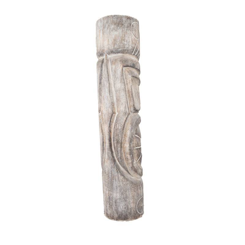 Jardinex - Statue Tiki totem Mauri cendré 100 cm - Gris 100 cm - Jardinex - Imagen 7