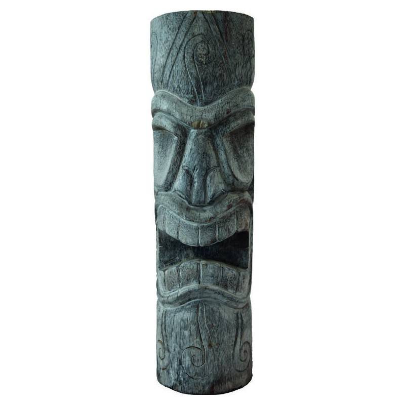 Jardinex - Statue Tiki totem Mauri cendré 100 cm - Gris 100 cm - Jardinex - Imagen 1