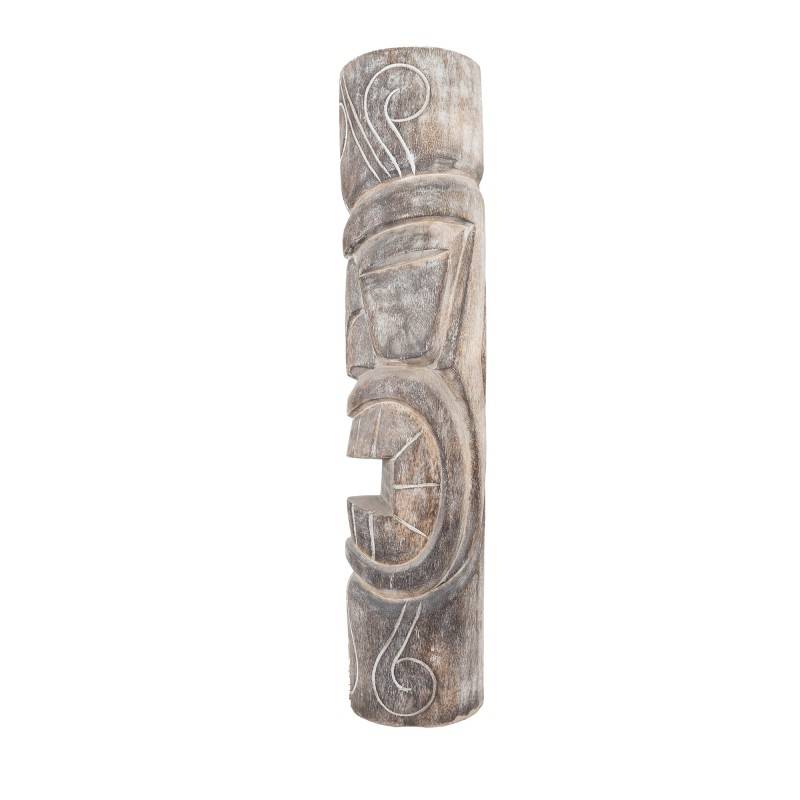 Jardinex - Statue Tiki totem Mauri cendré 100 cm - Gris 100 cm - Jardinex - Imagen 4