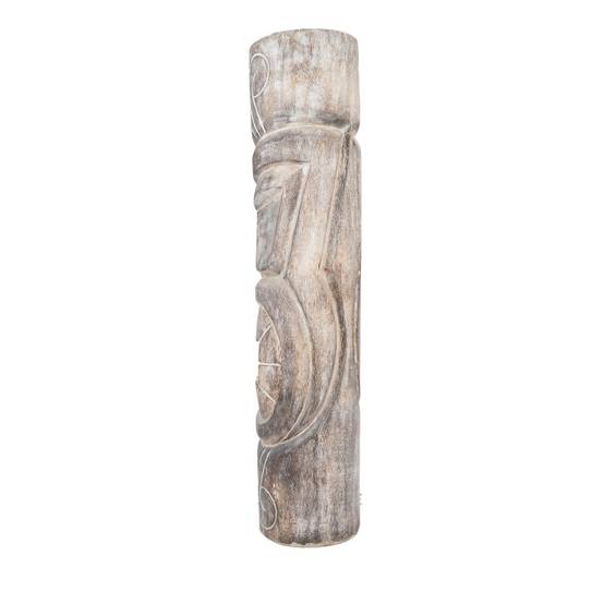 Jardinex - Statue Tiki totem Mauri cendré 100 cm - Gris 100 cm - Jardinex - Imagen 5