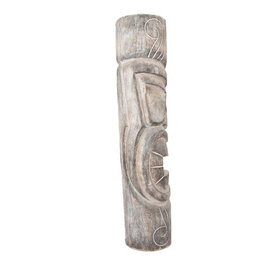 Jardinex - Statue Tiki totem Mauri cendré 100 cm - Gris 100 cm - Jardinex - Imagen 8