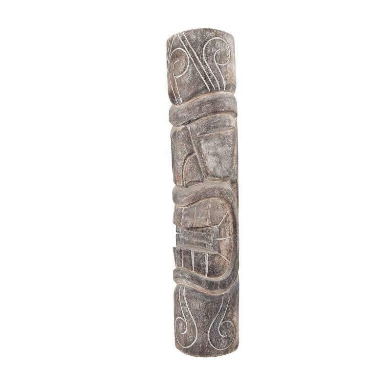 Jardinex - Statue Tiki totem Mauri cendré 100 cm - Gris 100 cm - Jardinex - Imagen 3