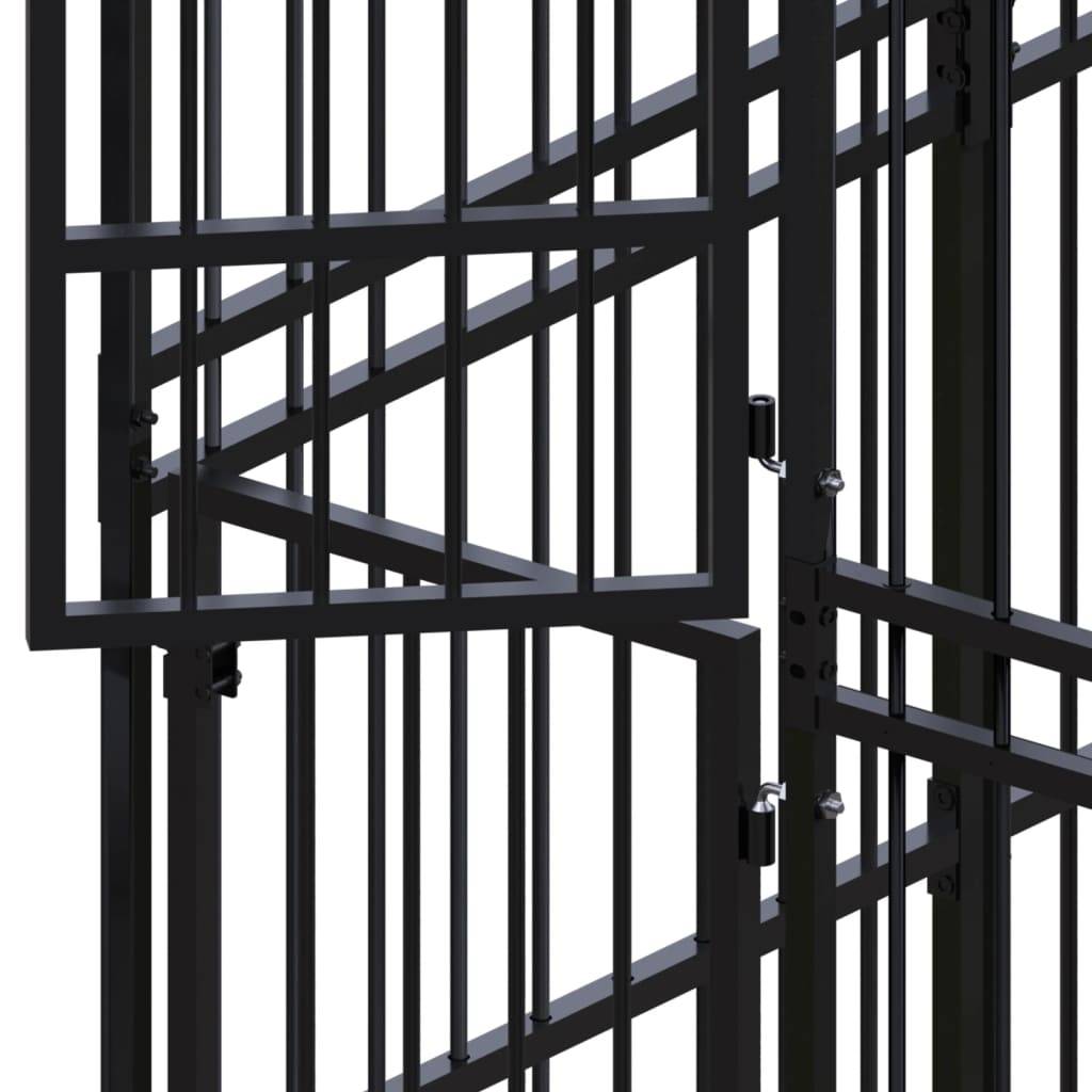Vidaxl - Chenil d'extérieur avec toit pour chiens Acier 14,75 m² vidaXL 3097971 - Imagen 7