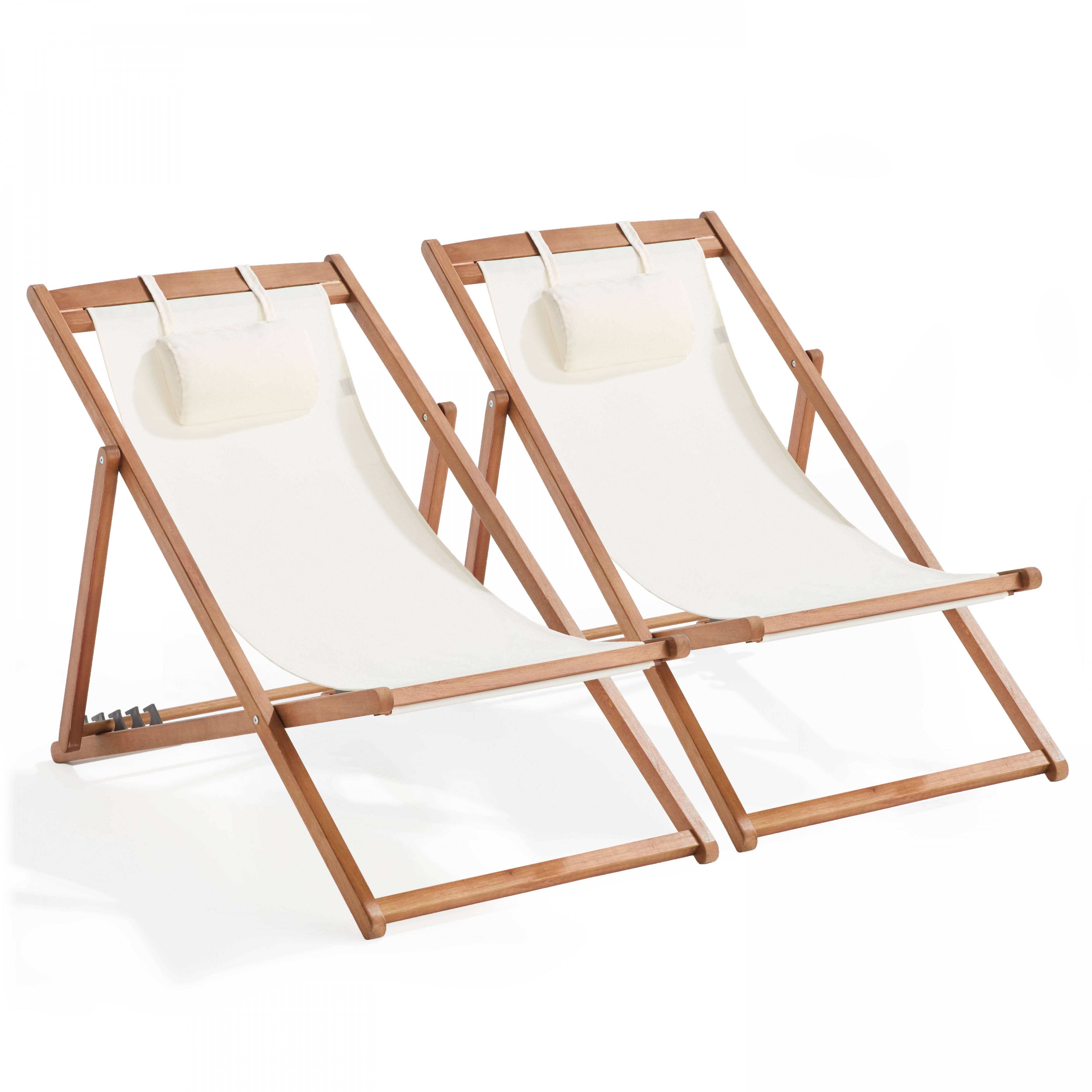 Oviala - Lot de 2 chiliennes eucalyptus blanc Socoa - Oviala - Image 1