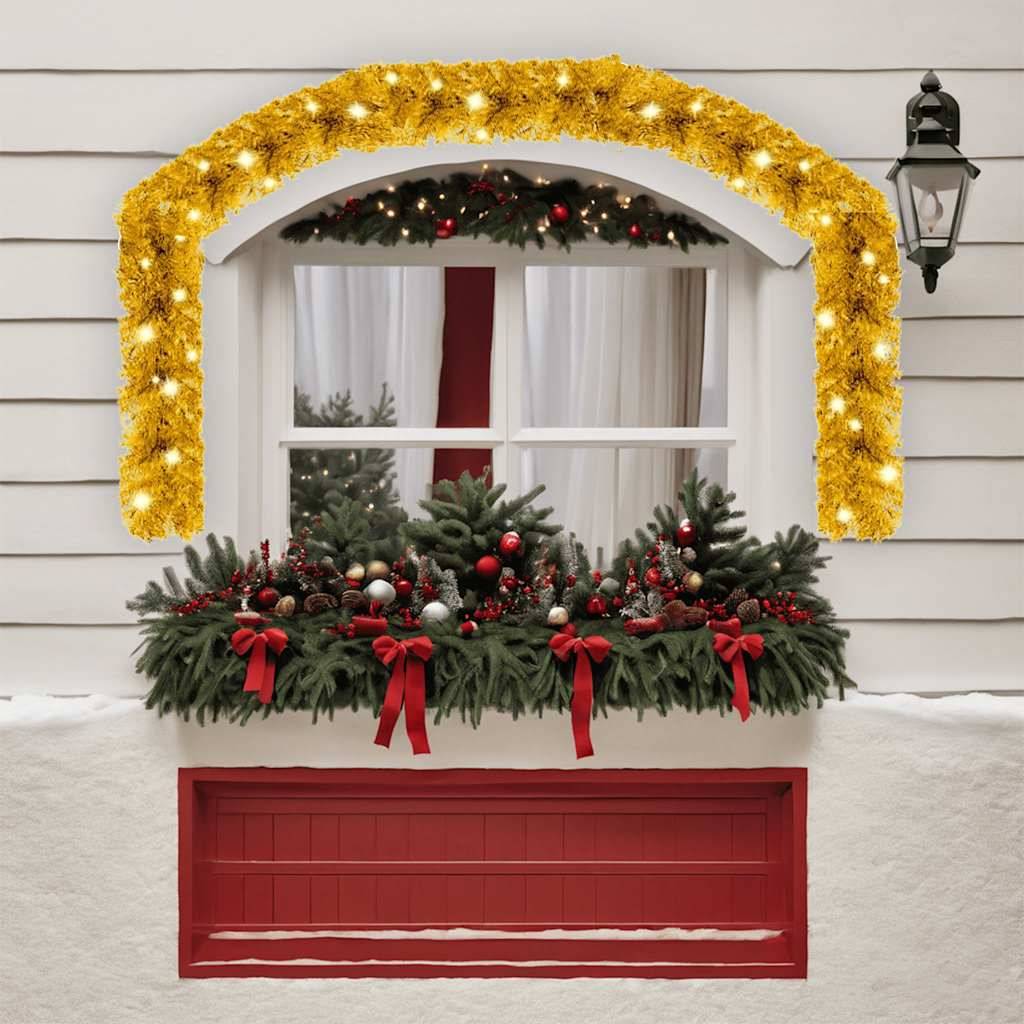 Guirlande de Noël Lumineuse PVC Décoration Scintillante 150 LED Doré 10 m – ComfortXL Outdoor Living - Image 2