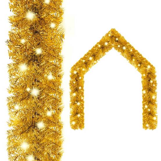Guirlande de Noël Lumineuse PVC Décoration Scintillante 150 LED Doré 10 m – ComfortXL Outdoor Living - Image 1