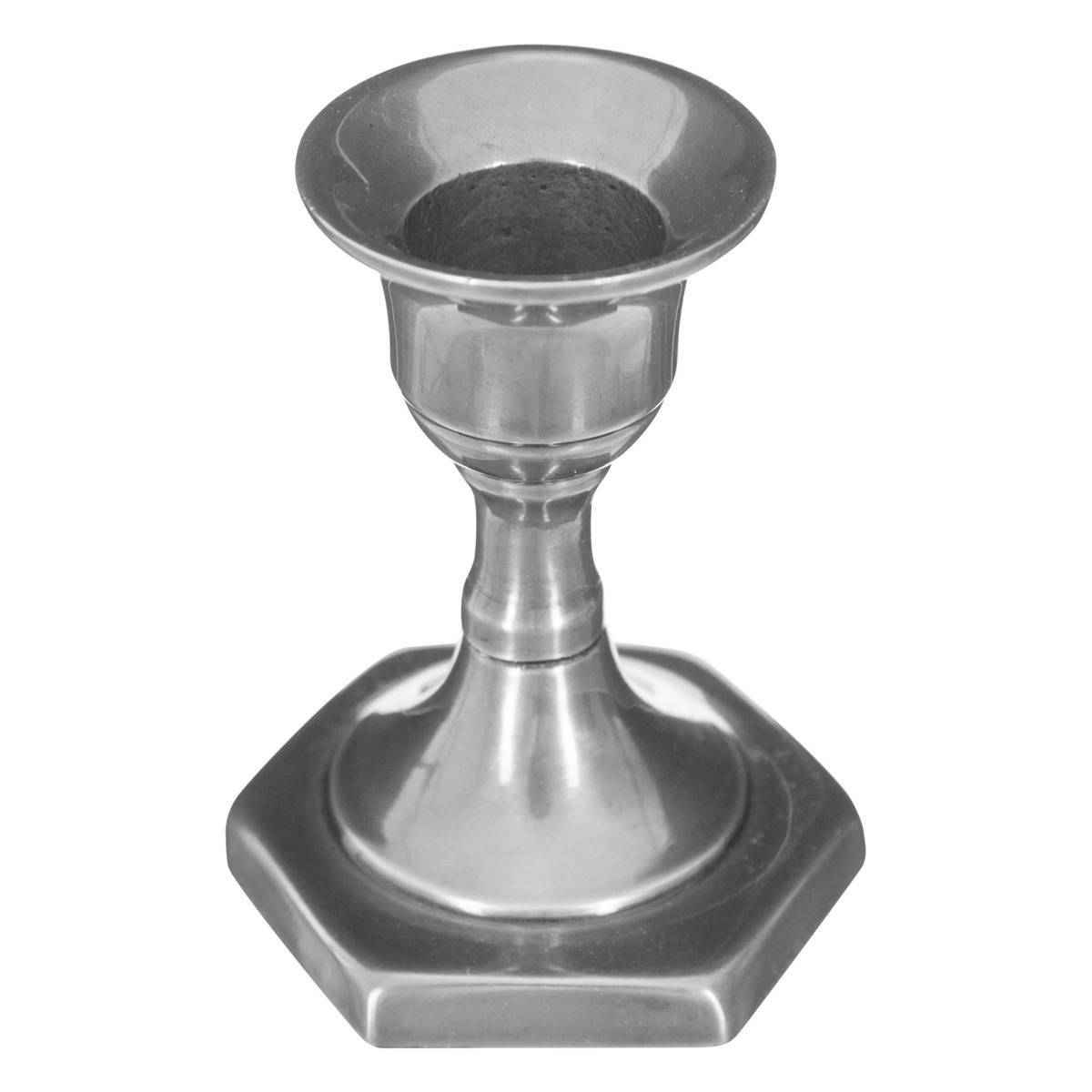 Atmosphera - Bougeoir "Marso" métal argent H7,5cm - Atmosphera Créateur d'intérieur - Imagen 1