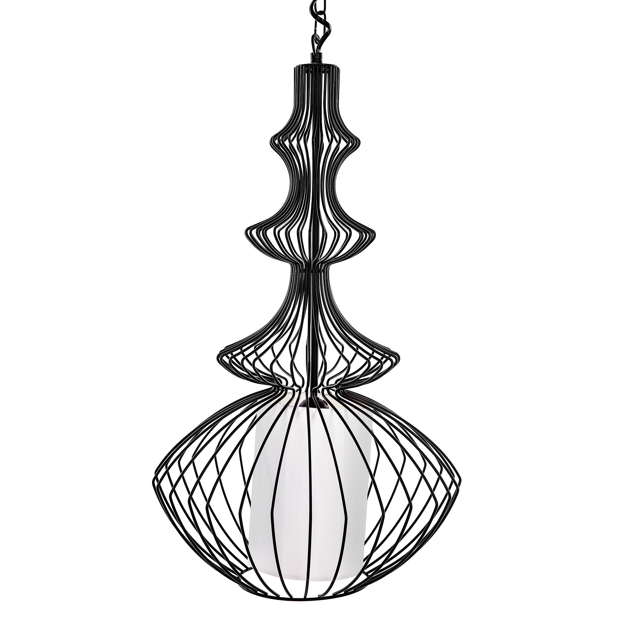 Beliani - Lampe suspension Métal Noir KOLVA - 40x40x110- Beliani - Image 2